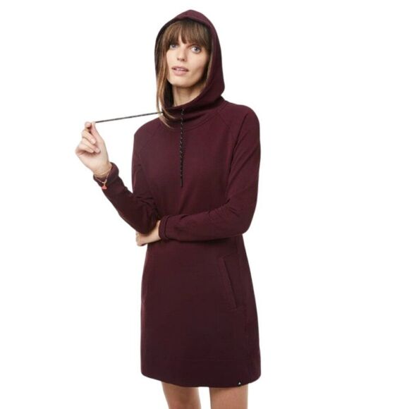 American Giant Women's Sporty and Sleek Hoodie Dress Sequoia Red Size Small NWT - Picture 1 of 7